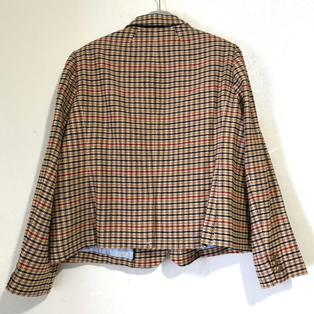 J.CREW NWOT Herringbone Wool Blend Schoolboy Blazer in Light Khaki Size 22 - Picture 3 of 16